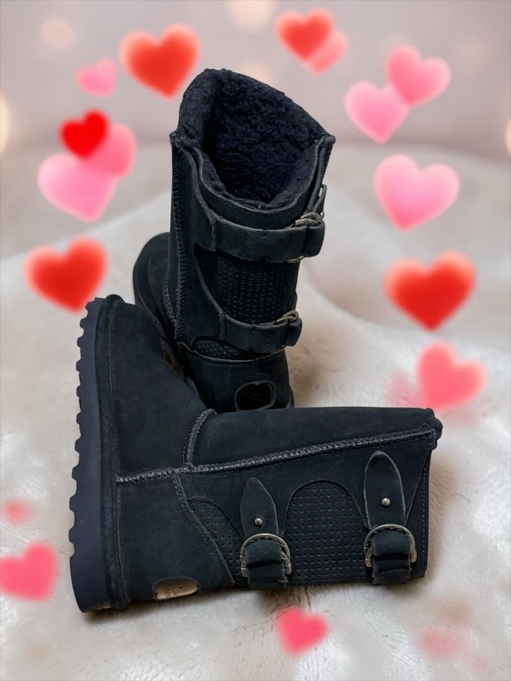 BearPaw Black Women's Size Tag Label Size 7